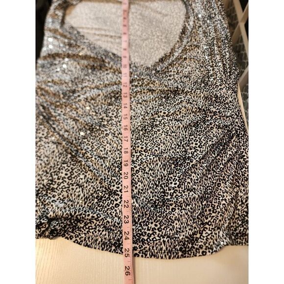 Women's 1X Sparkle Leopard Print Blouse from Dressbarn - Picture 5 of 7